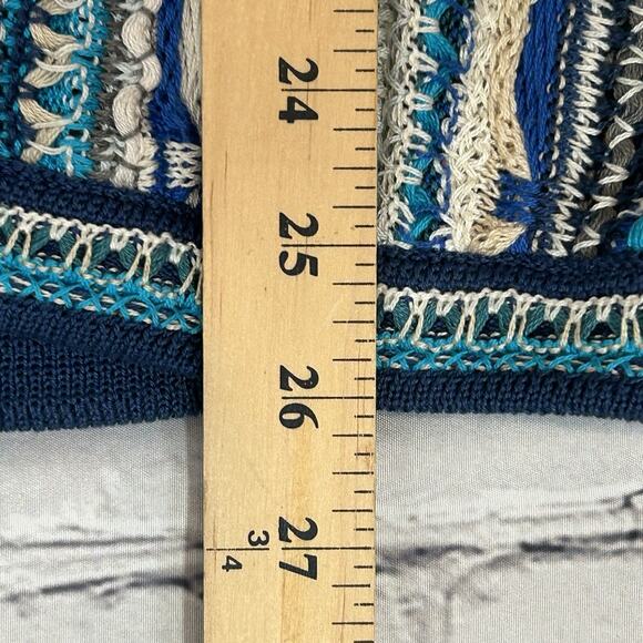 Vintage Authentic Coogi Australia Sweater Multi-Colored Cotton 3D Knit Sz Lrg - Picture 6 of 8